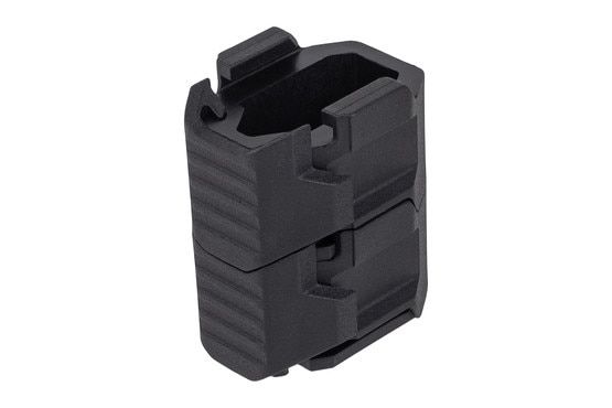 The Strike Industries Stacked Angled Grip with Cable Management System is a modular M-LOK mounted grip.